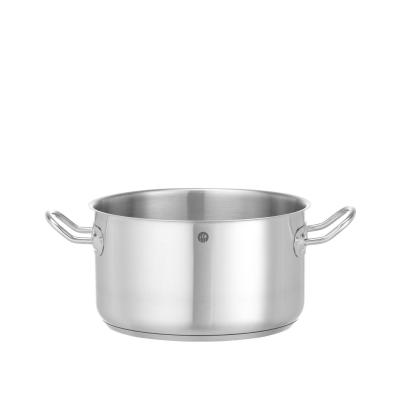 Hrnec na dušení – bez víka, HENDI, Kitchen Line, 6L, ⌀240x(H)135mm | 837726